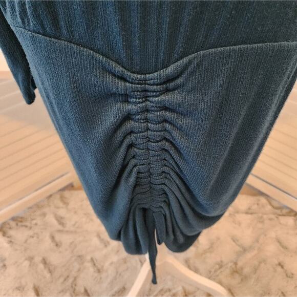 FREE PEOPLE SUNDOWN TEAL BLUE DRESS  MED - Picture 4 of 11